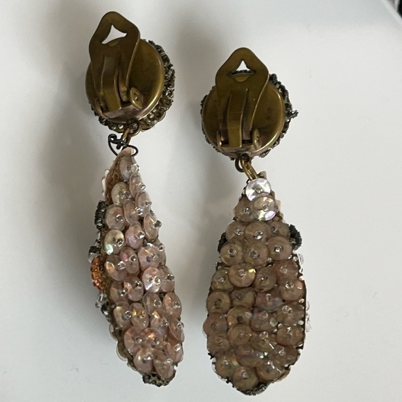 vintage Artisan made clip on earrings. - Picture 2 of 6